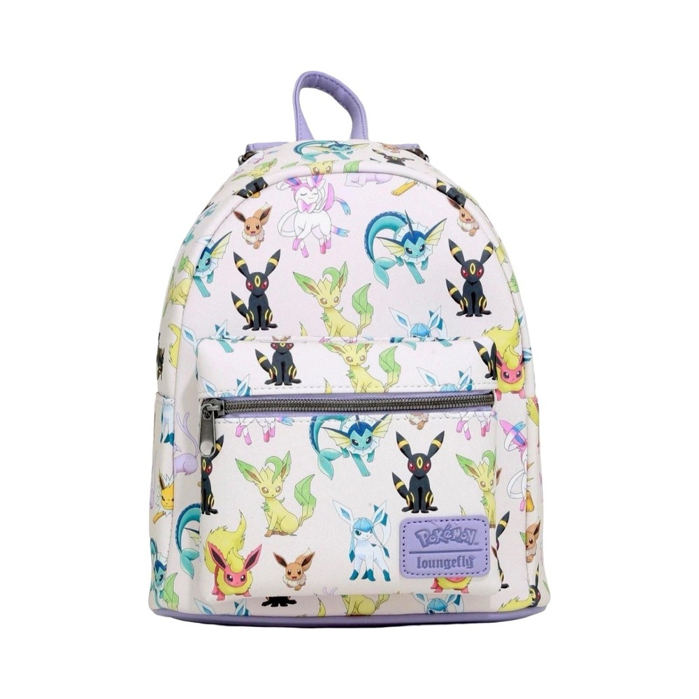 Loungefly Pokemon Eevee Eeveelutions All Over Print Mini Backpack Bag